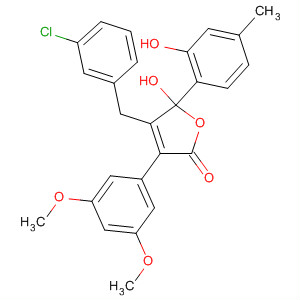 169803-67-2  2(5H)-Furanone,4-[(3-chlorophenyl)methyl]-3-(3,5-dimethoxyphenyl)-5-hydroxy-5-(4-methoxyphenyl)-