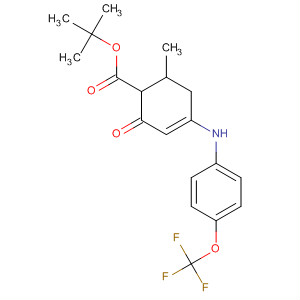 170122-83-5  3-Cyclohexene-1-carboxylic acid,6-methyl-2-oxo-4-[[4-(trifluoromethoxy)phenyl]amino]-, 1,1-dimethylethylester, trans-