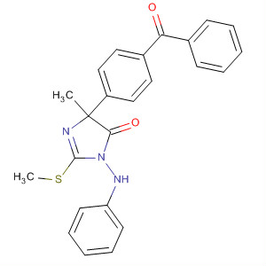 170441-14-2  4H-Imidazol-4-one,5-(4-benzoylphenyl)-3,5-dihydro-5-methyl-2-(methylthio)-3-(phenylamino)-