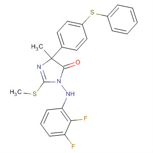 170441-19-7  4H-Imidazol-4-one,3-[(2,3-difluorophenyl)amino]-3,5-dihydro-5-methyl-2-(methylthio)-5-[4-(phenylthio)phenyl]-