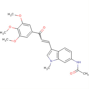 170488-85-4  Acetamide,N-[1-methyl-3-[3-oxo-3-(3,4,5-trimethoxyphenyl)-1-propenyl]-1H-indol-6-yl]-, (E)-