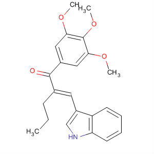 170488-96-7  1-Pentanone, 2-(1H-indol-3-ylmethylene)-1-(3,4,5-trimethoxyphenyl)-,(E)-