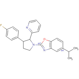 170733-83-2  Benzoxazole,2-[3-(4-fluorophenyl)-2-(2-pyridinyl)-1-pyrrolidinyl]-5-(1-methylethyl)-,trans-
