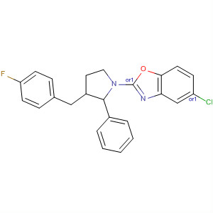 170733-89-8  Benzoxazole,5-chloro-2-[3-[(4-fluorophenyl)methyl]-2-phenyl-1-pyrrolidinyl]-, trans-