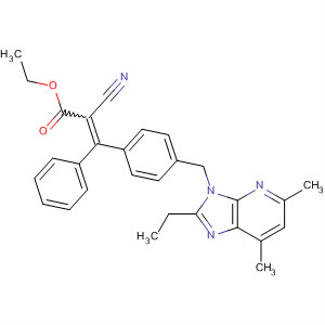 170789-12-5  2-Propenoic acid,2-cyano-3-[4-[(2-ethyl-5,7-dimethyl-3H-imidazo[4,5-b]pyridin-3-yl)methyl]phenyl]-3-phenyl-, ethyl ester