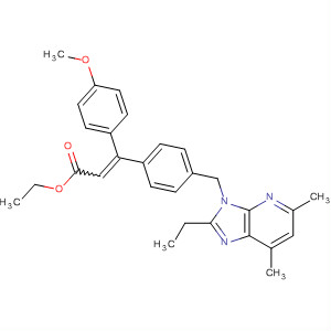 170790-12-2  2-Propenoic acid,3-[4-[(2-ethyl-5,7-dimethyl-3H-imidazo[4,5-b]pyridin-3-yl)methyl]phenyl]-3-(4-methoxyphenyl)-, ethyl ester