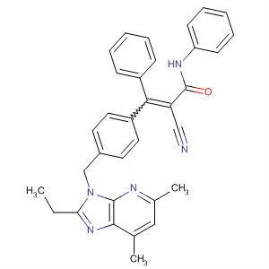 170790-90-6  2-Propenamide,2-cyano-3-[4-[(2-ethyl-5,7-dimethyl-3H-imidazo[4,5-b]pyridin-3-yl)methyl]phenyl]-N,3-diphenyl-