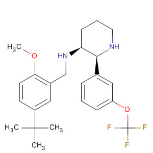 157811-47-7  3-Piperidinamine,N-[[5-(1,1-dimethylethyl)-2-methoxyphenyl]methyl]-2-[3-(trifluoromethoxy)phenyl]-, (2S,3S)-