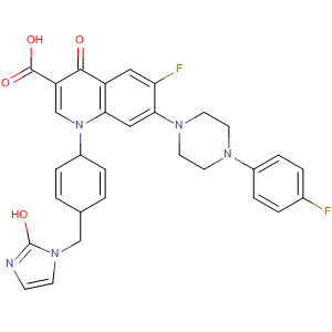 157844-93-4  3-Quinolinecarboxylic acid,6-fluoro-7-[4-(4-fluorophenyl)-1-piperazinyl]-1,4-dihydro-1-[4-(1H-imidazol-1-ylmethyl)phenyl]-4-oxo-