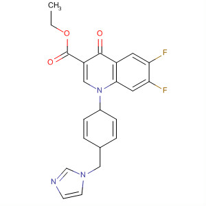 157846-19-0  3-Quinolinecarboxylic acid,6,7-difluoro-1,4-dihydro-1-[4-(1H-imidazol-1-ylmethyl)phenyl]-4-oxo-,ethyl ester