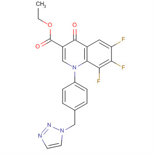 157846-41-8  3-Quinolinecarboxylic acid,6,7,8-trifluoro-1,4-dihydro-4-oxo-1-[4-(1H-1,2,3-triazol-1-ylmethyl)phenyl]-, ethyl ester