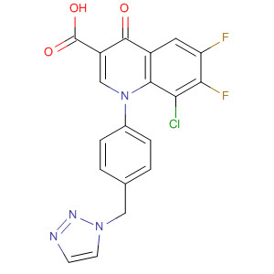 157846-45-2  3-Quinolinecarboxylic acid,8-chloro-6,7-difluoro-1,4-dihydro-4-oxo-1-[4-(1H-1,2,3-triazol-1-ylmethyl)phenyl]-