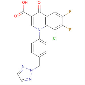 157846-46-3  3-Quinolinecarboxylic acid,8-chloro-6,7-difluoro-1,4-dihydro-4-oxo-1-[4-(2H-1,2,3-triazol-2-ylmethyl)phenyl]-