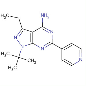 158001-38-8  1H-Pyrazolo[3,4-d]pyrimidin-4-amine,1-(1,1-dimethylethyl)-3-ethyl-6-(4-pyridinyl)-