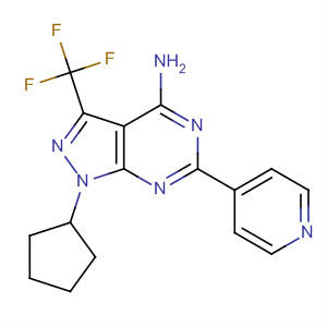 158001-40-2  1H-Pyrazolo[3,4-d]pyrimidin-4-amine,1-cyclopentyl-6-(4-pyridinyl)-3-(trifluoromethyl)-