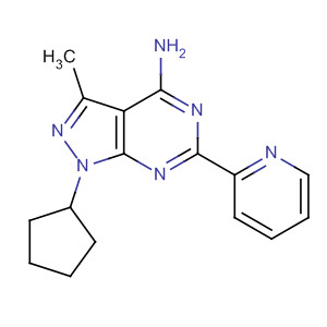 158001-42-4  1H-Pyrazolo[3,4-d]pyrimidin-4-amine,1-cyclopentyl-3-methyl-6-(2-pyridinyl)-
