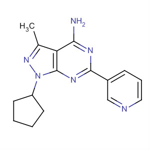 158001-43-5  1H-Pyrazolo[3,4-d]pyrimidin-4-amine,1-cyclopentyl-3-methyl-6-(3-pyridinyl)-