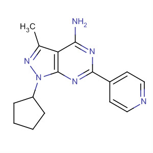 158001-52-6  1H-Pyrazolo[3,4-d]pyrimidin-4-amine,1-cyclopentyl-3-methyl-6-(4-pyridinyl)-
