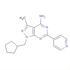158001-58-2  1H-Pyrazolo[3,4-d]pyrimidin-4-amine,1-(cyclopentylmethyl)-3-methyl-6-(4-pyridinyl)-