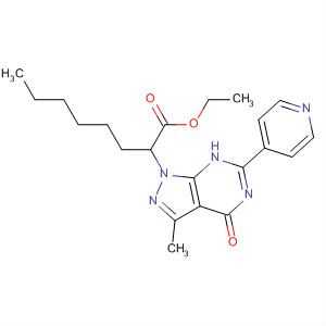 158001-77-5  1H-Pyrazolo[3,4-d]pyrimidine-1-octanoic acid,4,7-dihydro-3-methyl-4-oxo-6-(4-pyridinyl)-, ethyl ester