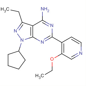 158020-81-6  1H-Pyrazolo[3,4-d]pyrimidin-4-amine,1-cyclopentyl-6-(3-ethoxy-4-pyridinyl)-3-ethyl-