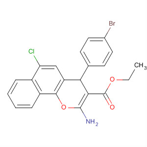 158143-63-6  4H-Naphtho[1,2-b]pyran-3-carboxylic acid,2-amino-4-(4-bromophenyl)-6-chloro-, ethyl ester