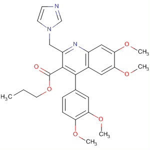 158147-08-1  3-Quinolinecarboxylic acid,4-(3,4-dimethoxyphenyl)-2-(1H-imidazol-1-ylmethyl)-6,7-dimethoxy-,propyl ester