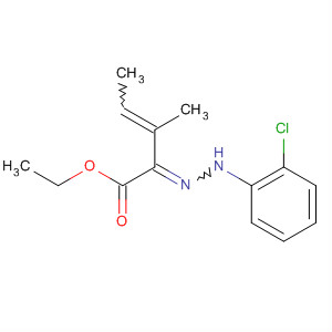 160850-98-6  3-Pentenoic acid, 2-[(2-chlorophenyl)hydrazono]-3-methyl-, ethyl ester