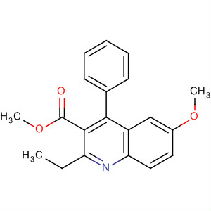 161493-13-6  3-Quinolinecarboxylic acid, 2-ethyl-6-methoxy-4-phenyl-, methyl ester