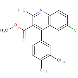 161493-18-1  3-Quinolinecarboxylic acid, 6-chloro-4-(3,4-dimethylphenyl)-2-methyl-,methyl ester