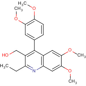 161493-39-6  3-Quinolinemethanol, 4-(3,4-dimethoxyphenyl)-2-ethyl-6,7-dimethoxy-