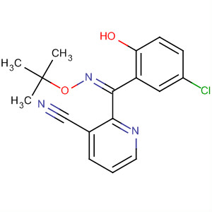 162268-55-5  3-Pyridinecarbonitrile,2-[(5-chloro-2-hydroxyphenyl)[(1,1-dimethylethoxy)imino]methyl]-, (Z)-