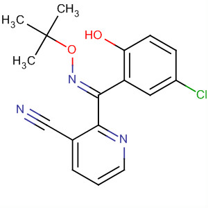 162268-56-6  3-Pyridinecarbonitrile,2-[(5-chloro-2-hydroxyphenyl)[(1,1-dimethylethoxy)imino]methyl]-, (E)-