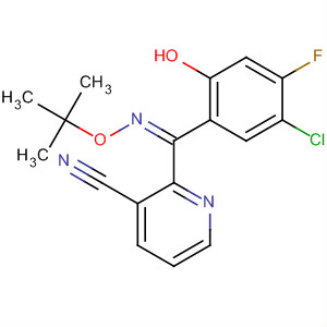 162268-61-3  3-Pyridinecarbonitrile,2-[(5-chloro-4-fluoro-2-hydroxyphenyl)[(1,1-dimethylethoxy)imino]methyl]-, (Z)-