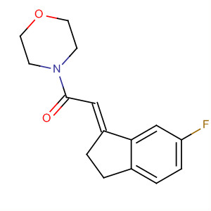 162548-36-9  Morpholine, 4-[(2E)-(6-fluoro-2,3-dihydro-1H-inden-1-ylidene)acetyl]-