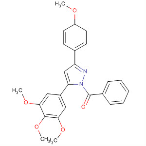 163074-77-9  1H-Pyrazole,1-benzoyl-4,5-dihydro-3-(4-methoxyphenyl)-5-(3,4,5-trimethoxyphenyl)-