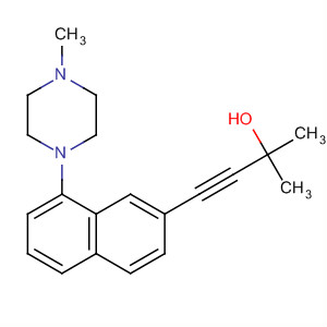 163465-27-8  3-Butyn-2-ol, 2-methyl-4-[8-(4-methyl-1-piperazinyl)-2-naphthalenyl]-