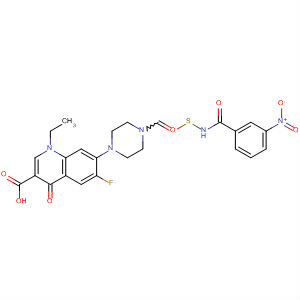 151292-98-7  3-Quinolinecarboxylic acid,1-ethyl-6-fluoro-1,4-dihydro-7-[4-[[(3-nitrobenzoyl)amino]thioxomethyl]-1-piperazinyl]-4-oxo-