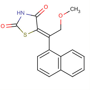 151450-85-0  2,4-Thiazolidinedione, 5-[2-methoxy-1-(1-naphthalenyl)ethylidene]-, (E)-