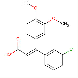 151664-93-6  2-Propenoic acid, 3-(3-chlorophenyl)-3-(3,4-dimethoxyphenyl)-, (E)-