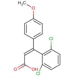 151665-30-4  2-Propenoic acid, 3-(2,6-dichlorophenyl)-3-(4-methoxyphenyl)-, (Z)-