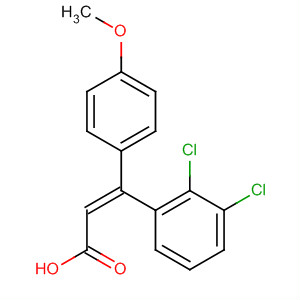 151665-34-8  2-Propenoic acid, 3-(2,3-dichlorophenyl)-3-(4-methoxyphenyl)-, (Z)-