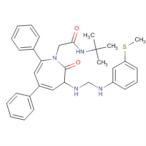 152642-86-9  1H-Azepine-1-acetamide,N-(1,1-dimethylethyl)hexahydro-3-[[[[3-(methylthio)phenyl]amino]carbonyl]amino]-2-oxo-5,7-diphenyl-