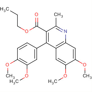 153394-57-1  3-Quinolinecarboxylic acid,4-(3,4-dimethoxyphenyl)-6,7-dimethoxy-2-methyl-, propyl ester