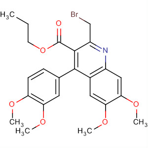 153394-60-6  3-Quinolinecarboxylic acid,2-(bromomethyl)-4-(3,4-dimethoxyphenyl)-6,7-dimethoxy-, propyl ester