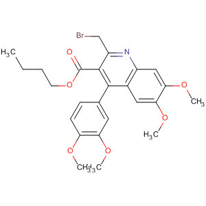 153394-61-7  3-Quinolinecarboxylic acid,2-(bromomethyl)-4-(3,4-dimethoxyphenyl)-6,7-dimethoxy-, butyl ester