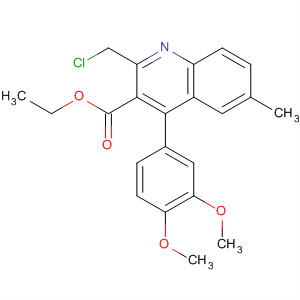 153394-68-4  3-Quinolinecarboxylic acid,2-(chloromethyl)-4-(3,4-dimethoxyphenyl)-6-methyl-, ethyl ester