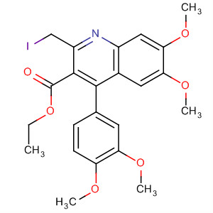 153394-69-5  3-Quinolinecarboxylic acid,4-(3,4-dimethoxyphenyl)-2-(iodomethyl)-6,7-dimethoxy-, ethyl ester
