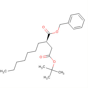 153428-11-6  Butanedioic acid, heptyl-, 4-(1,1-dimethylethyl) 1-(phenylmethyl) ester,(R)-