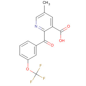153438-44-9  3-Pyridinecarboxylic acid, 5-methyl-2-[3-(trifluoromethoxy)benzoyl]-